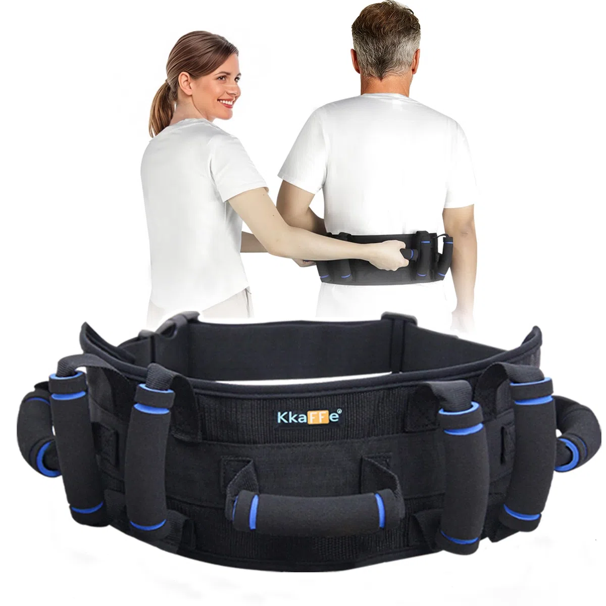 Ceinture de gait avec poignées, ceinture de transfert pour personnes âgées, ceintures de guise pour patients, ceintures de guêtre pour personnes âgées, poignées en caoutchouc
