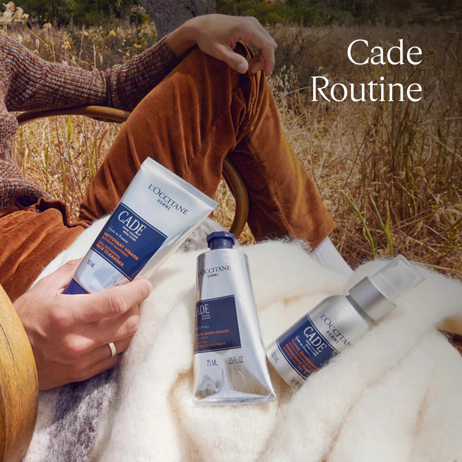 L'OCCITANE - Baume Après-Rasage Réconfortant Cade - 75 ml | Peaux normales à grasses - Hydrate et réduit les irritations après le rasage - Fabriqué en France