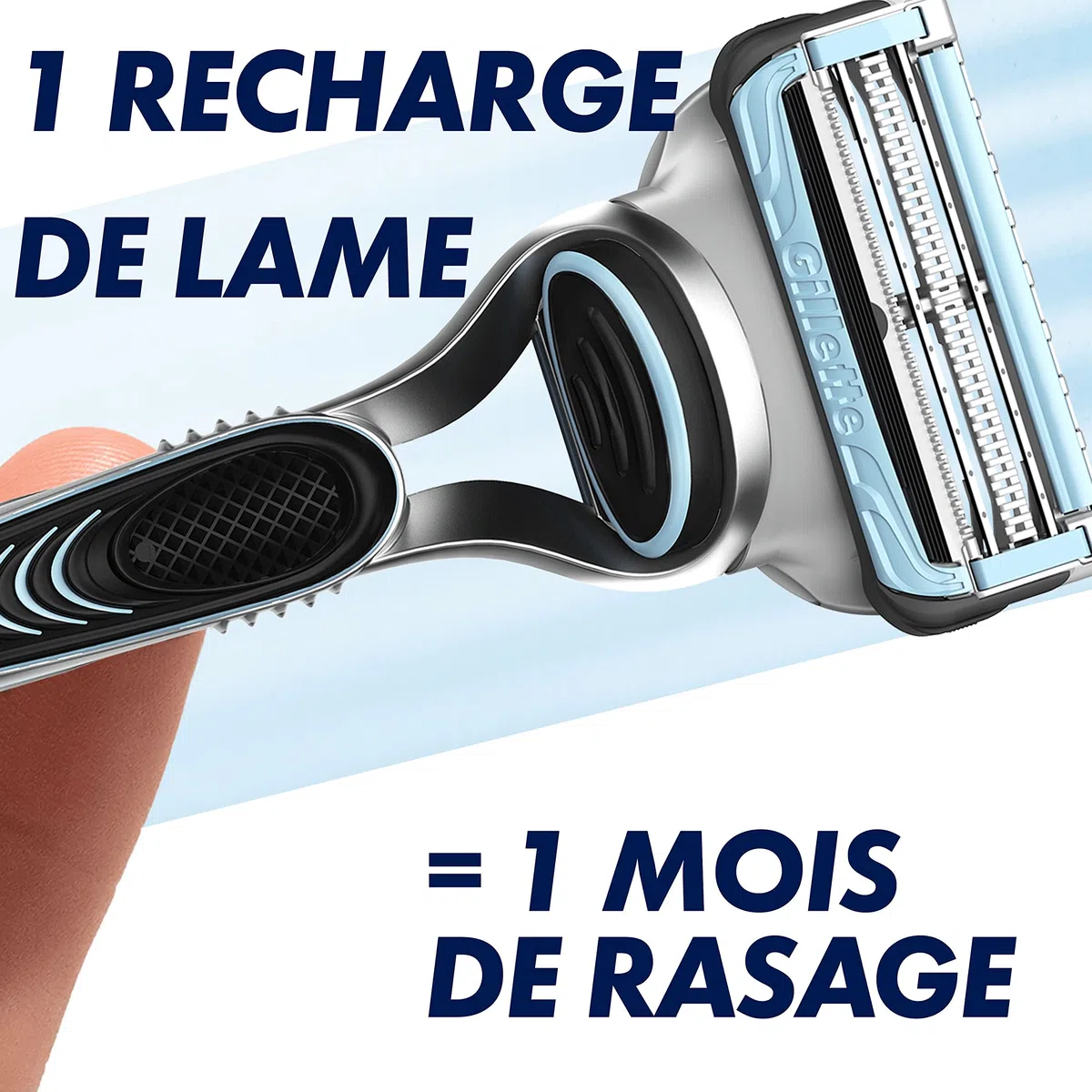 Gillette Lames De Rechange SkinGuard, Pack De 6 Cartouches De Lames De Rasoir Homme, Conçues pour Un Rasage De La Peau Sensible, Compatibles Aussi avec Manches Fusion Et ProGlide
