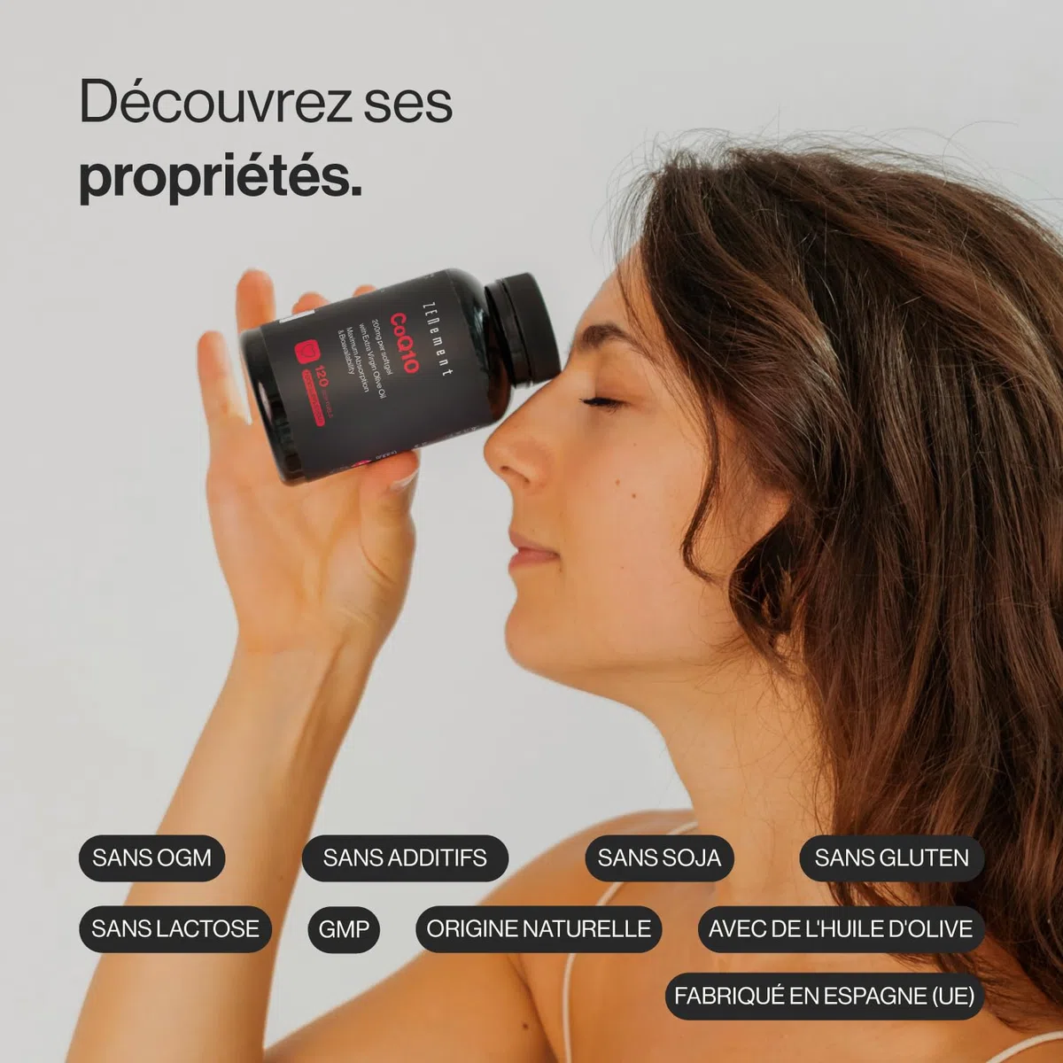 Coenzyme Q10, 200 mg | 100% Pur Fermenté Naturellement, 120 Perles (Approvisionnement pour 4 Mois) avec Huile d'Olive Vierge Extra Espagnole Bio | Haute Puissance, Antioxydant | Zenement