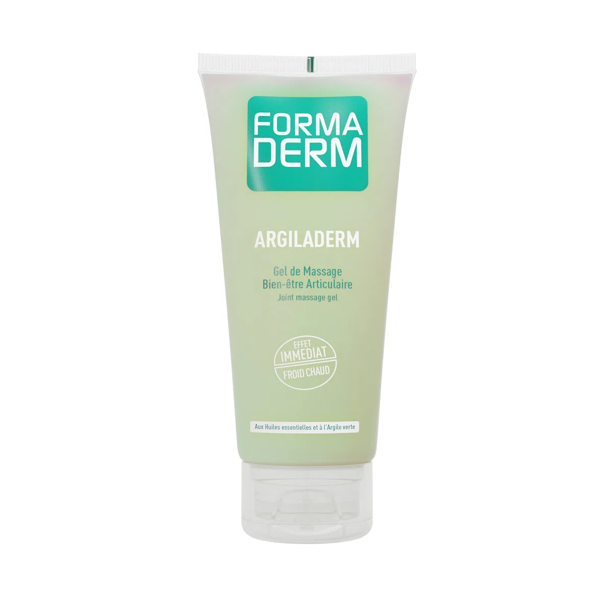 Formaderm - Argiladerm 100 ml Gel Massage à l'Argile Verte, Huiles Essentielles, Extraits de Plantes - Effet Froid Chaud Immédiat - Soulage les Douleurs Articulaires et Musculaires