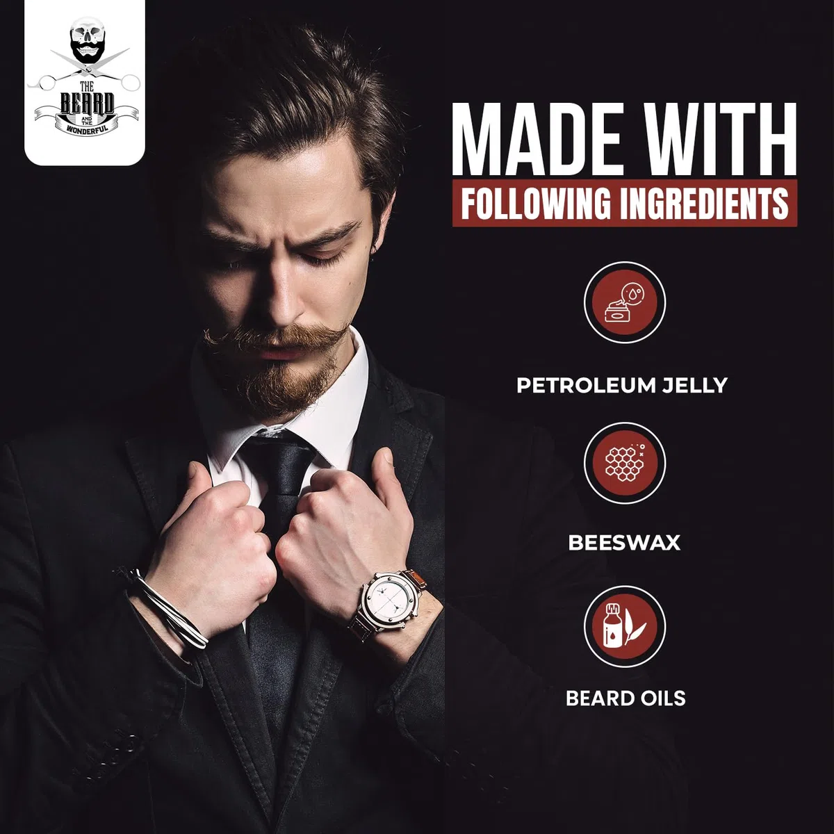Eucalyptus Cire à Moustache (15ml) Premium Puissant Solution pour Tache & Barbe Styling Twists, Points, Voltes & Boucles - The Beard And The Wonderful