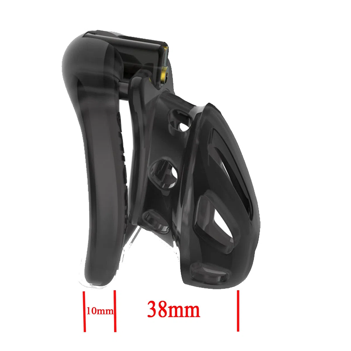 SM Ventilation Cage Pénis Ceinture de Chasteté Ensemble avec 4 Cockrings Cage de Chasteté avec Serrure Ouverte Ventilation Cage Pénis Cage de Chasteté avec Anneau Sex Toy(Schwarz,S)