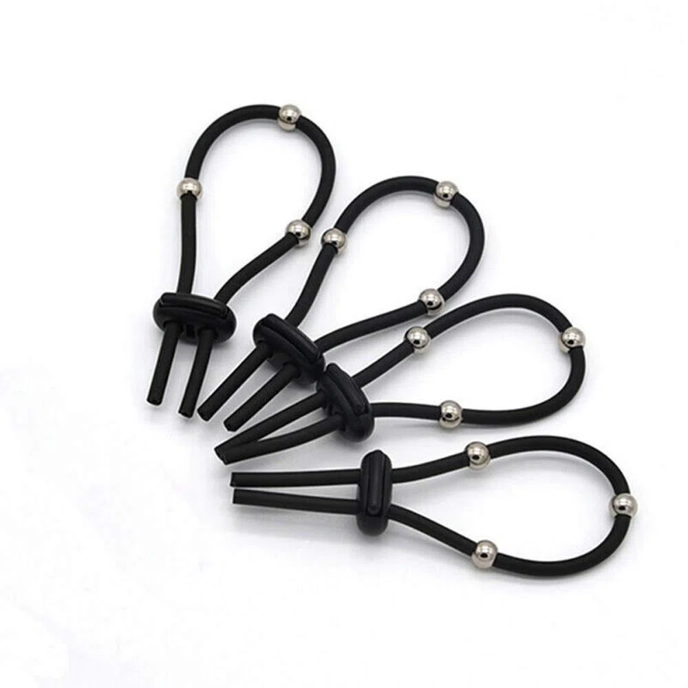 Sexe Estimé Appareil électrosex silicone Ensemble d'anneaux de pénis Electro Shock Extenseur d'agrandissement de pénis Enhancer Anneaux conducteurs Electrostimulation Sex Toys Mastrubrator pour hommes
