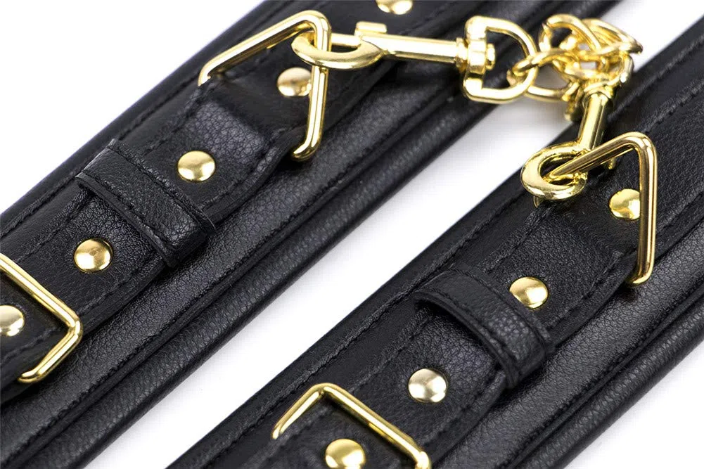 Ensemble de bondage en cuir rembourré