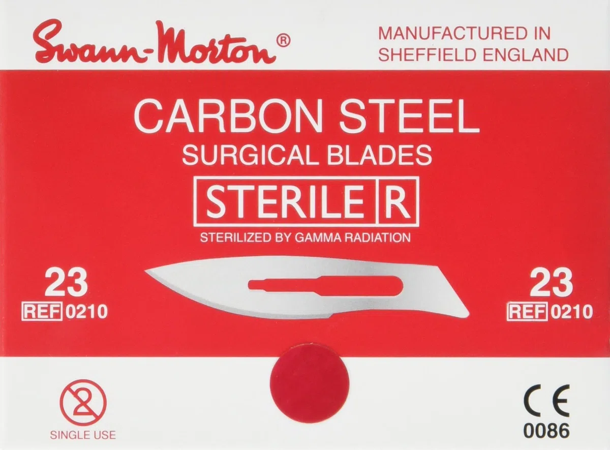 Swann-Morton ST23 Boîte de 100 Lames Stériles n°23
