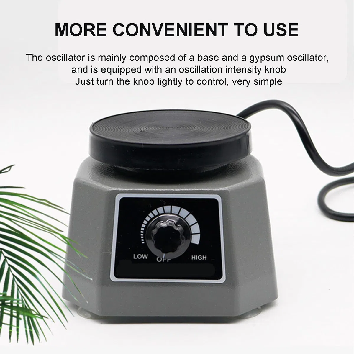Vibrateur Dentaire 100 W - Charge Maximale : 2 kg, Vitesse Réglable En Continu, Base Antidérapante Et Table Vibrante. Oscillateur À Disque Pour Plâtre, Moules Et Résines.,White