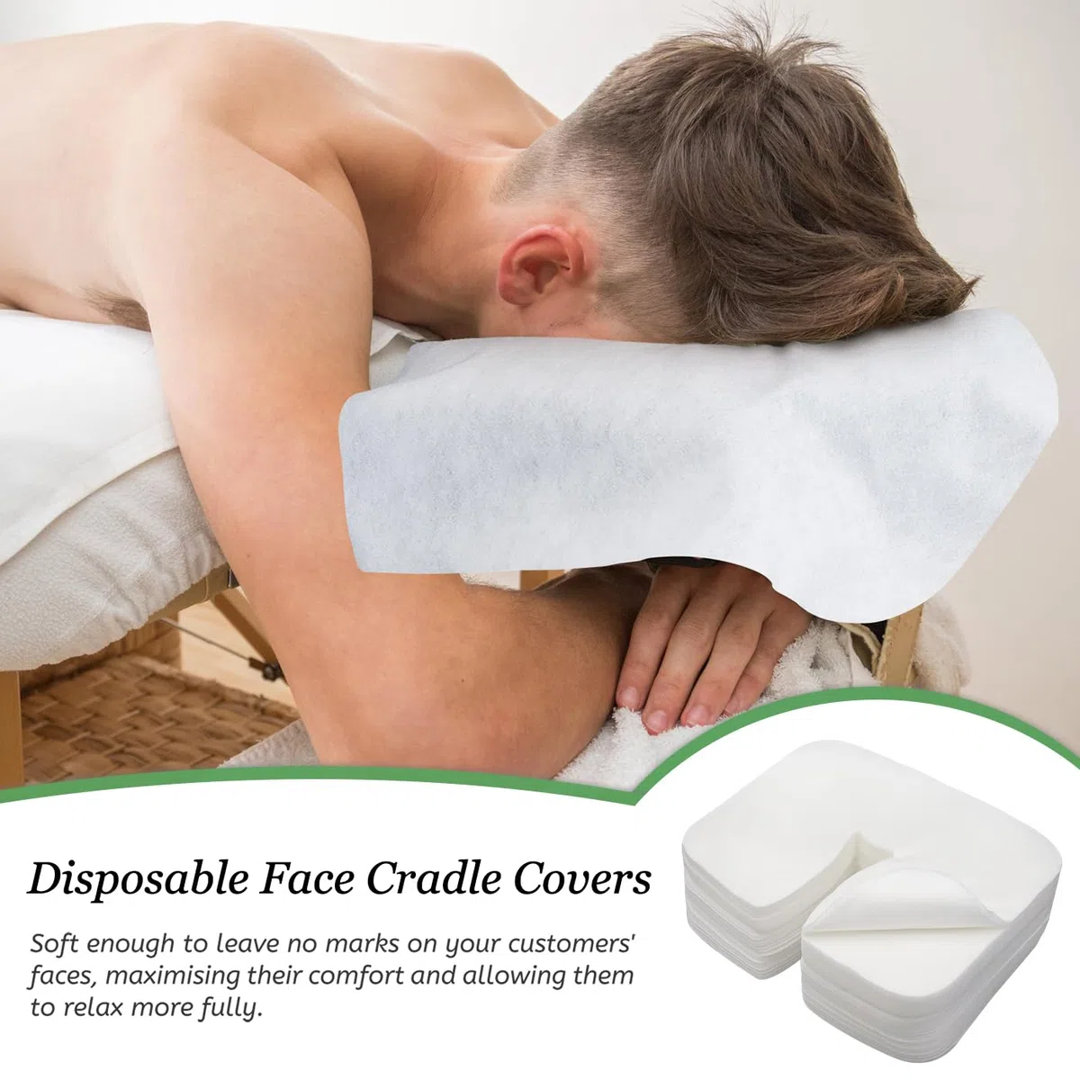 200pcs Protege Têtière pour Table de Massage, 36 x 27cm Coussin Jetable pour I'appui-tête de la Table de Massage Serviettes Jetables pour Fente Nasale