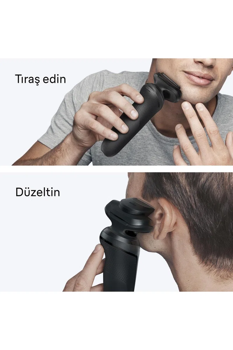 Braun Series 5 Rasoir électrique, Jusqu'à 50 Minutes Capuchon de Tondeuse de Précision, sans fil, Rasoir pour homme Humide et Sec, 100% Étanche, 52-N1200S, Noir