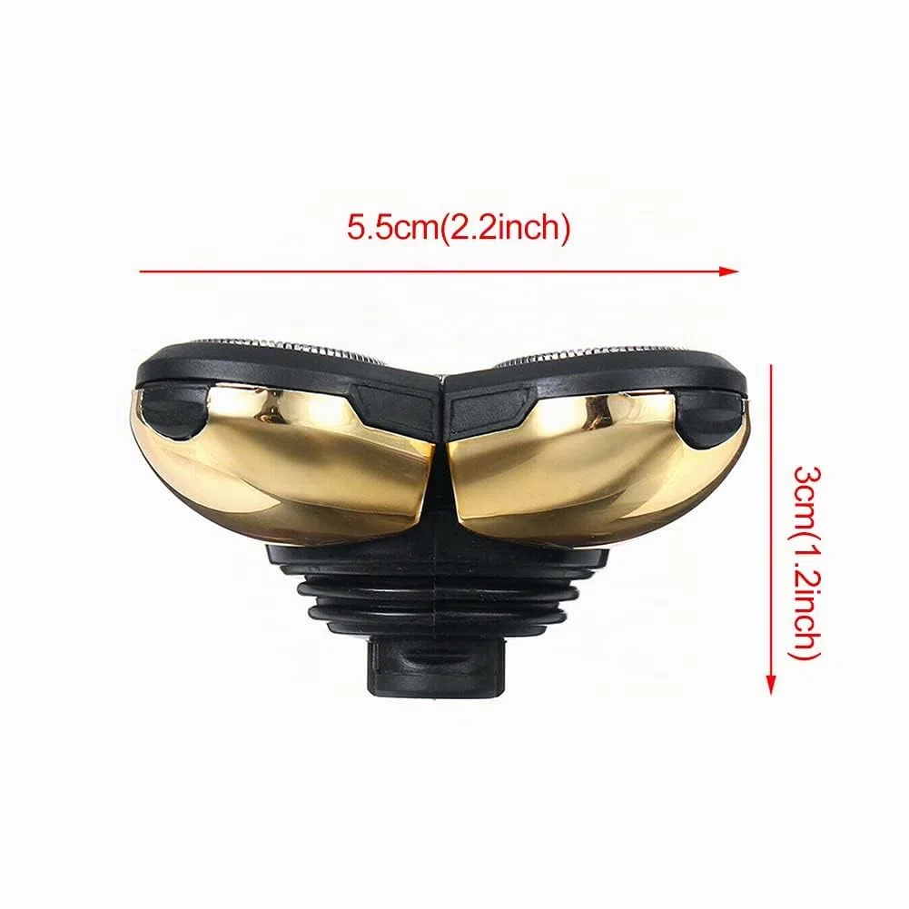 5 Tête Rasoir De Remplacement Pratique pour Rasoir électrique Rasage Outil Chauve(Or,Vendu 2)