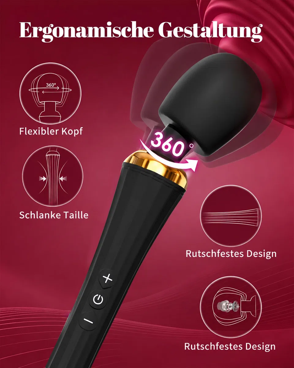 Gobeken Vibromasseur, femme clitoridien puissant Tête flexible, Vibromasseurs Sex toýs homme couple fem 5 fréquence, Sextoyse femme clitoridienne 3 intensité, Gode vibro-masseur Sex toys Vibro noir