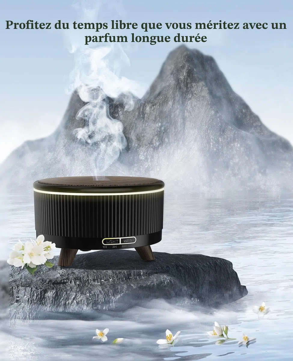 Diffuseur d'arômes, 500 ML, diffuseur d'huiles essentielles, diffuseur d'huile parfumée