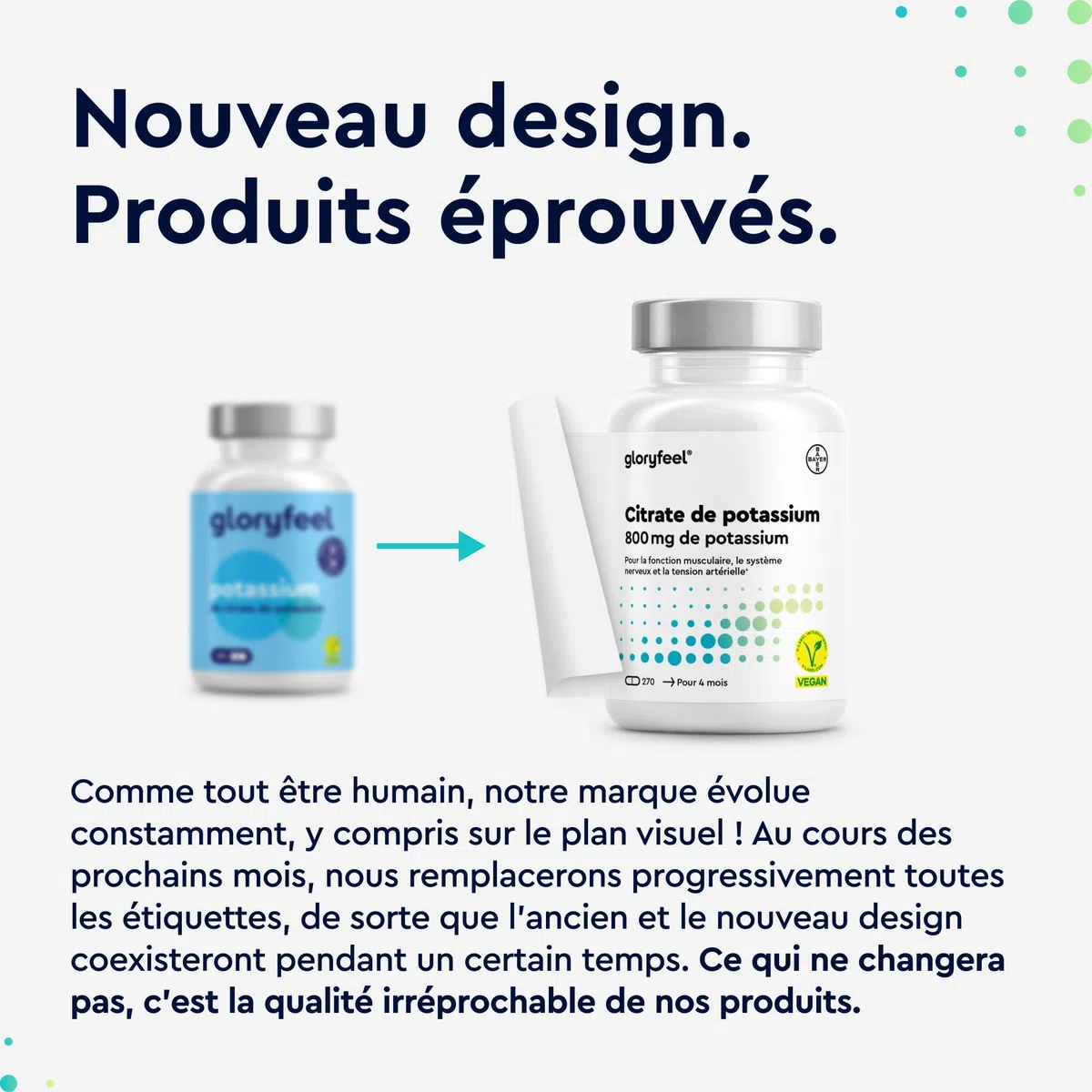 Potassium 270 Gélules, Hautement Dosé + 800mg de Potassium Élémentaire, Pour la Fonction Musculaire et le Système Nerveux, 100% Citrate de Potassium, Cure pour 4 Mois, Végan et Sans Additifs