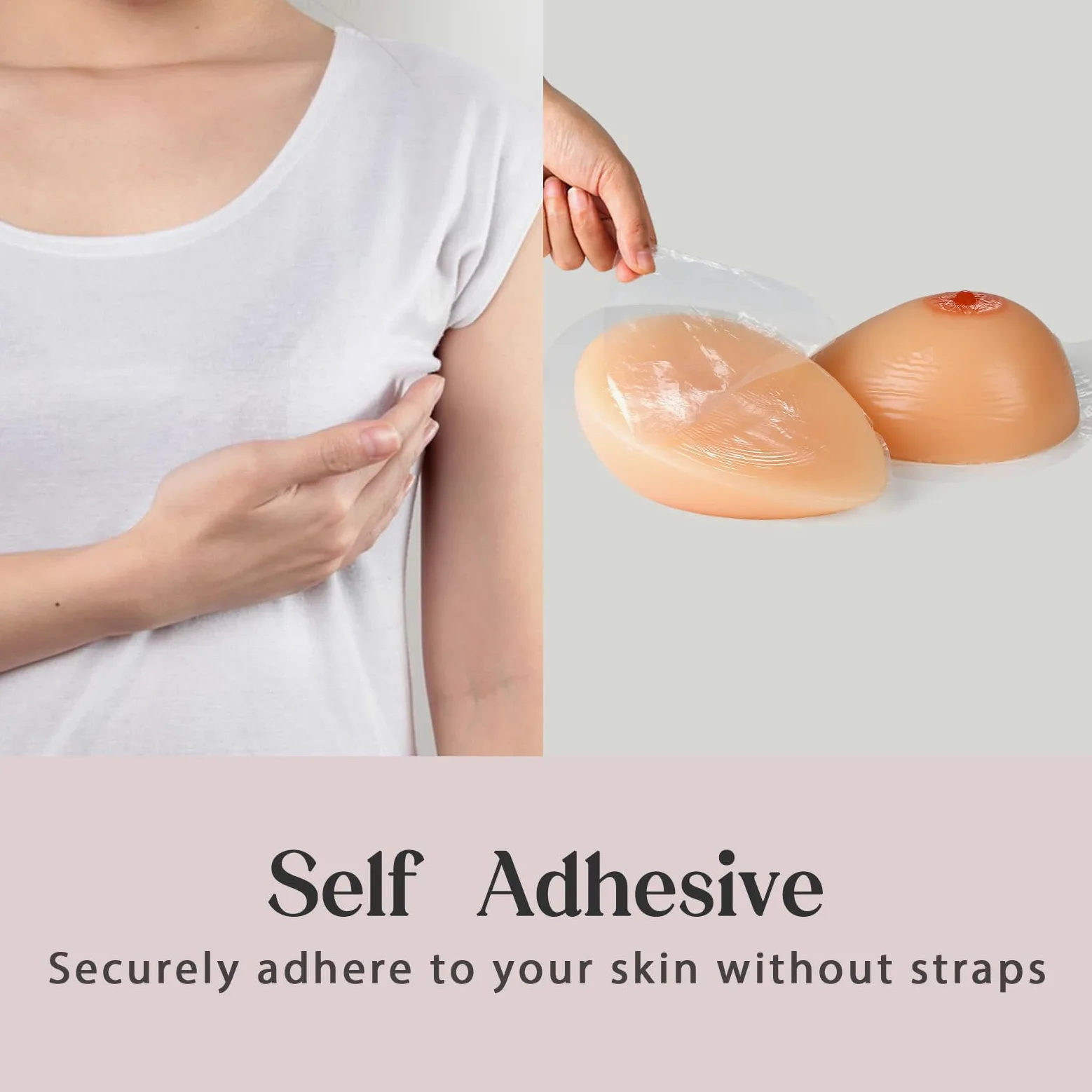Windsleeping Prothèse Mammaire en Silicone Auto-adhésive pour Mastectomie, Cosplay, Crossdresser, transgenre, prothèse de Mastectomie, Faux Seins