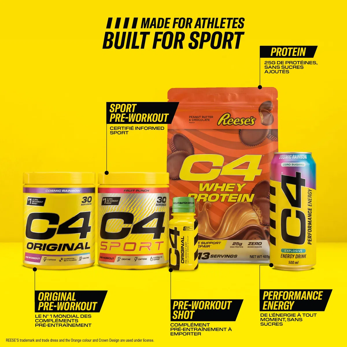 Cellucor C4 Original Pre Workout Powder, Bubblegum, 60 portions | Boisson énergétique en poudre sans sucre avec 150mg de caféine, 1500mg de créatine monohydrate, 1600mg de bêta-alanine.