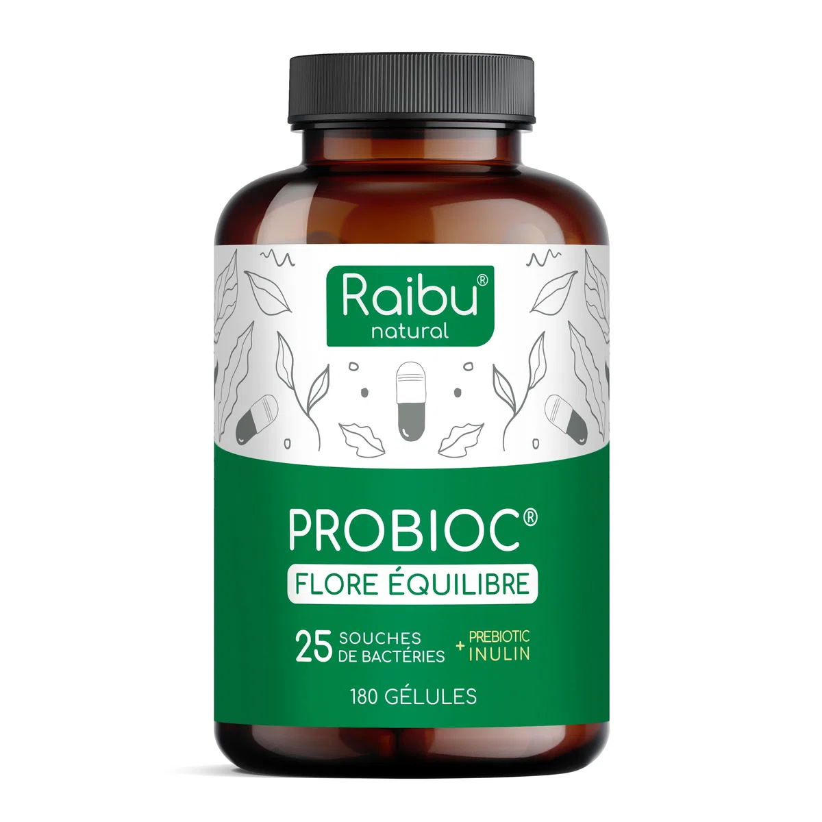 Probiotique Flore Intestinale, 180 Gélules Gastro-résistantes - 60 Milliards UFC/Jour: 25 Souches Exclusives dont Lactobacillus Gasseri + Bifidobacterium - l’Équilibre de la Flore Intestinale