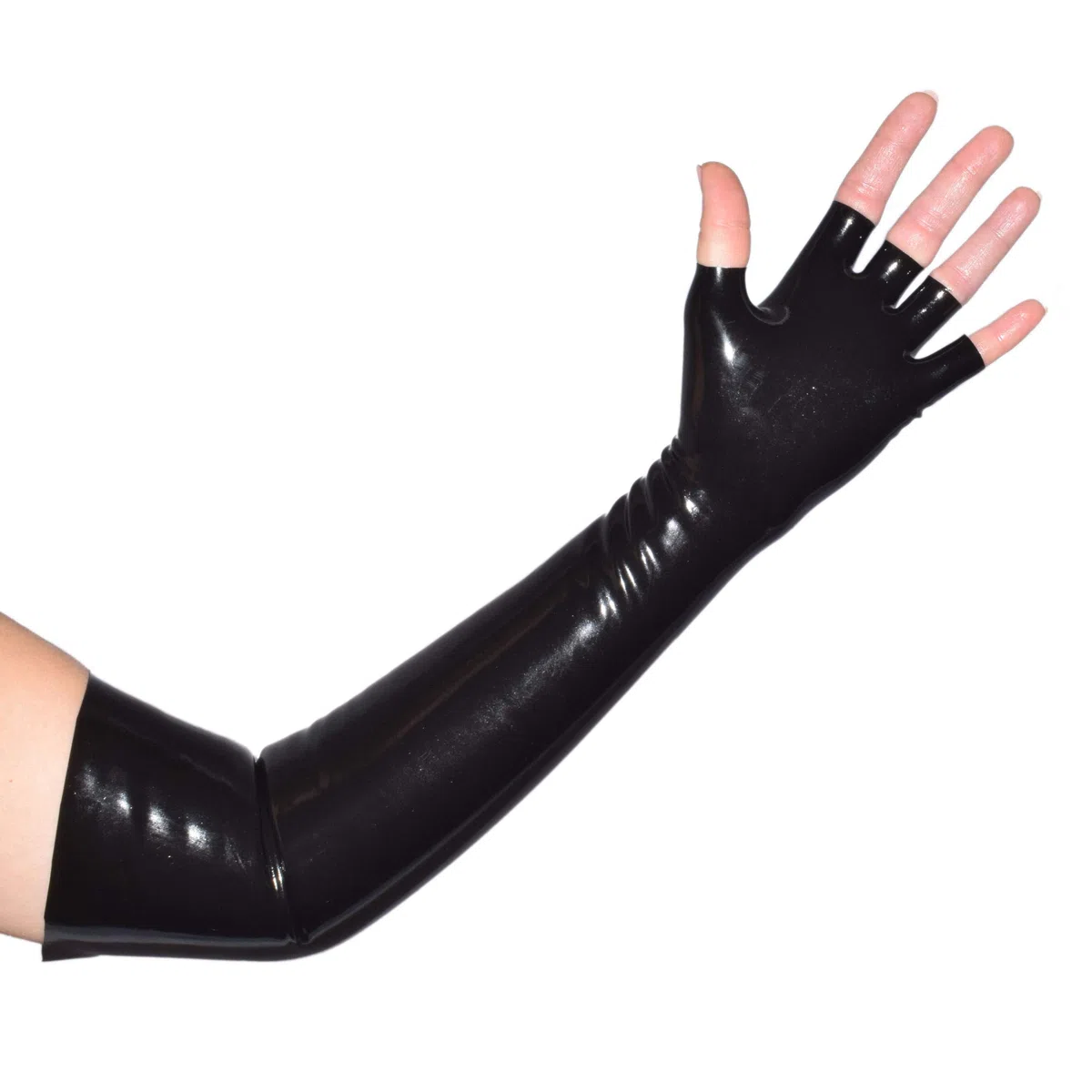 Rubberfashion - Paire de mitaine en latex - long/montant jusqu'en haut du bras - unisexe