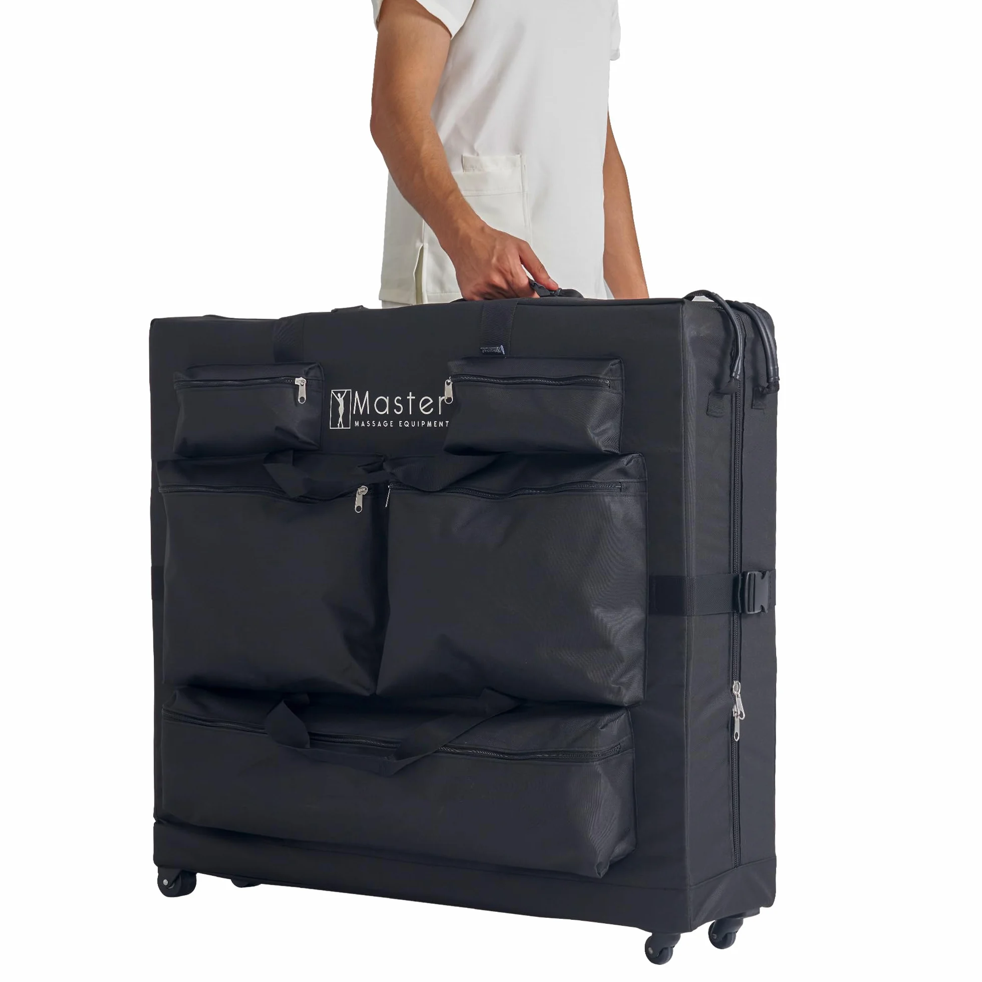 Master Massage Housse de Transport Universelle pour Table de Massage à roulettes Noir