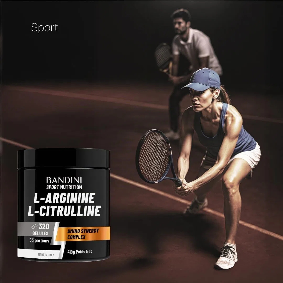 Bandini® L-Arginine + L-Citrulline 320 gélules (1100 mg par gélule) | Arginine + Citrulline Malate, Complément Preworkout, Gym, Endurance, Récupération Musculaire, Acides Aminés Semi-Essentiels