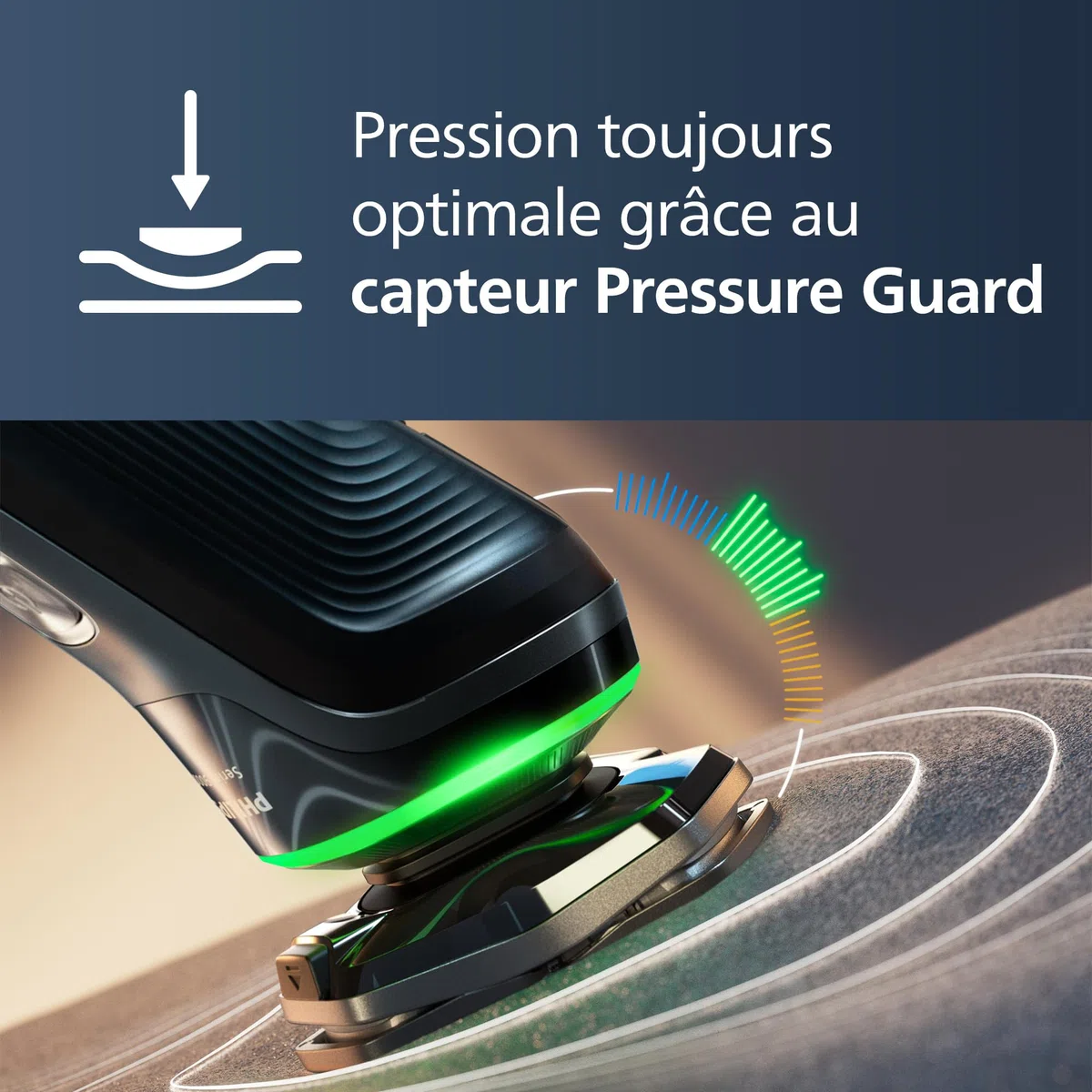 Philips S9000 - rasoir électrique Wet & Dry pour hommes couleur Argent chromé avec lames Lift & Cut, technologie SkinIQ, tondeuse à barbe, socle de charge et étui de transport (modèle S9975/35)