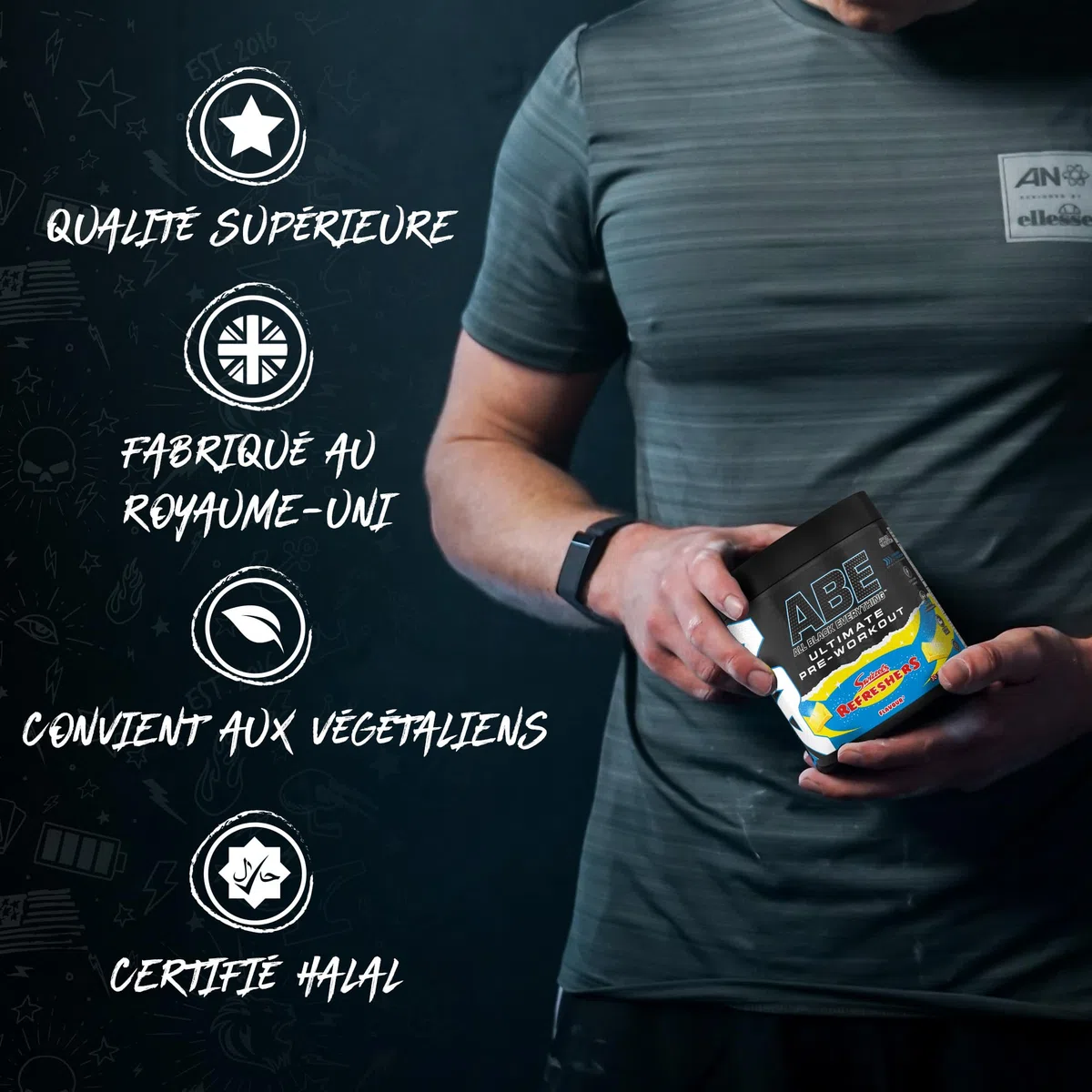 Applied Nutrition ABE Pre Workout, Pomme Acidulée, 375g, 30 Portions