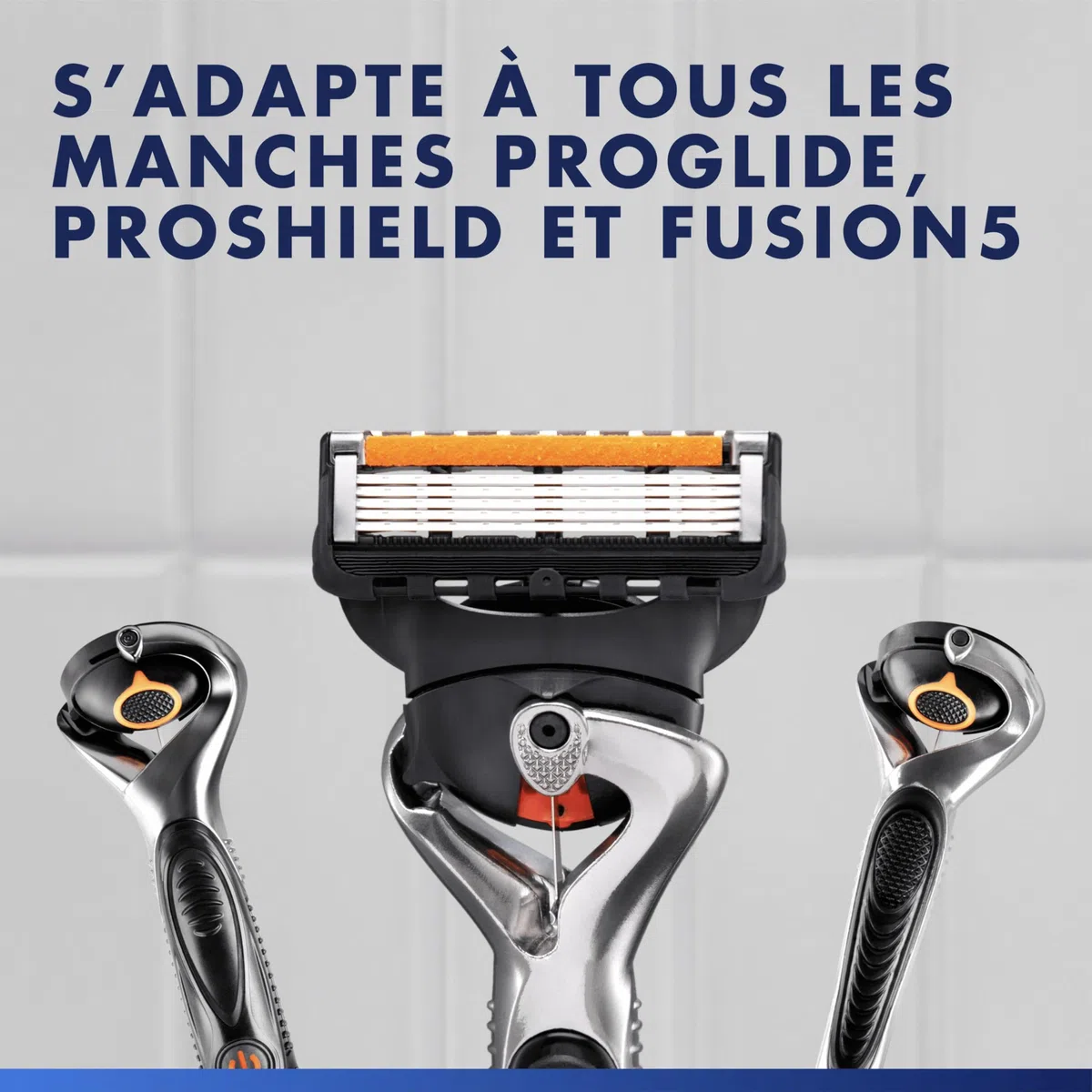 Gillette Lot De 4 Recharges De Rasoir pour Hommes Proshield, Cartouches avec Bande Lubrifiante Avant Et Après Les Lames Et Nouvelle Lubrification pour Un Rasage De Près Et Un Confort Incroyables
