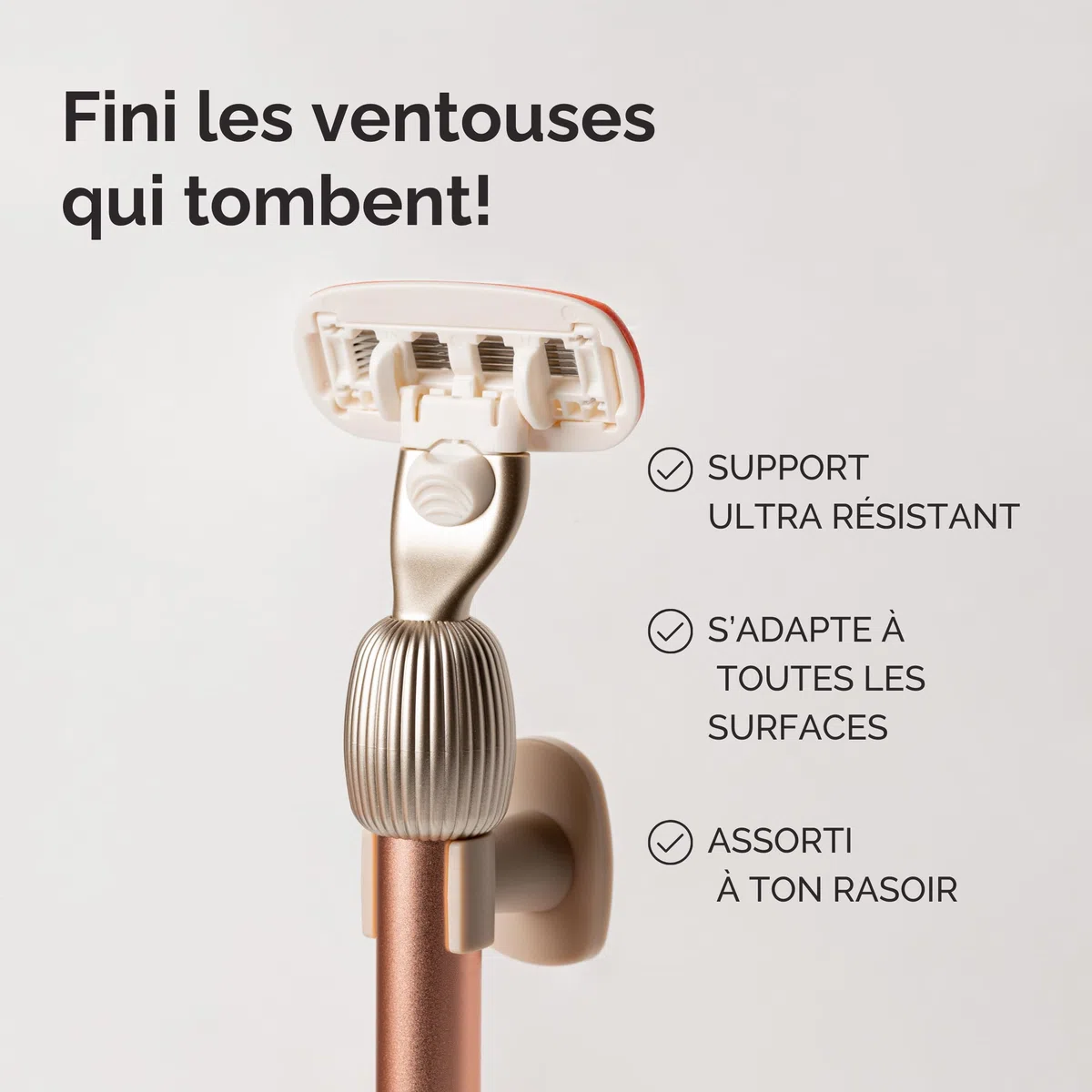Fler The Razor Starter Set - Rasoir pour Femme avec Têtes Interchangeables, Rasoir avec Support et 2 Lames de Rechange, Rasoirs Unisexes, Lame avec Aloe Vera, Vitamine E (Rose)
