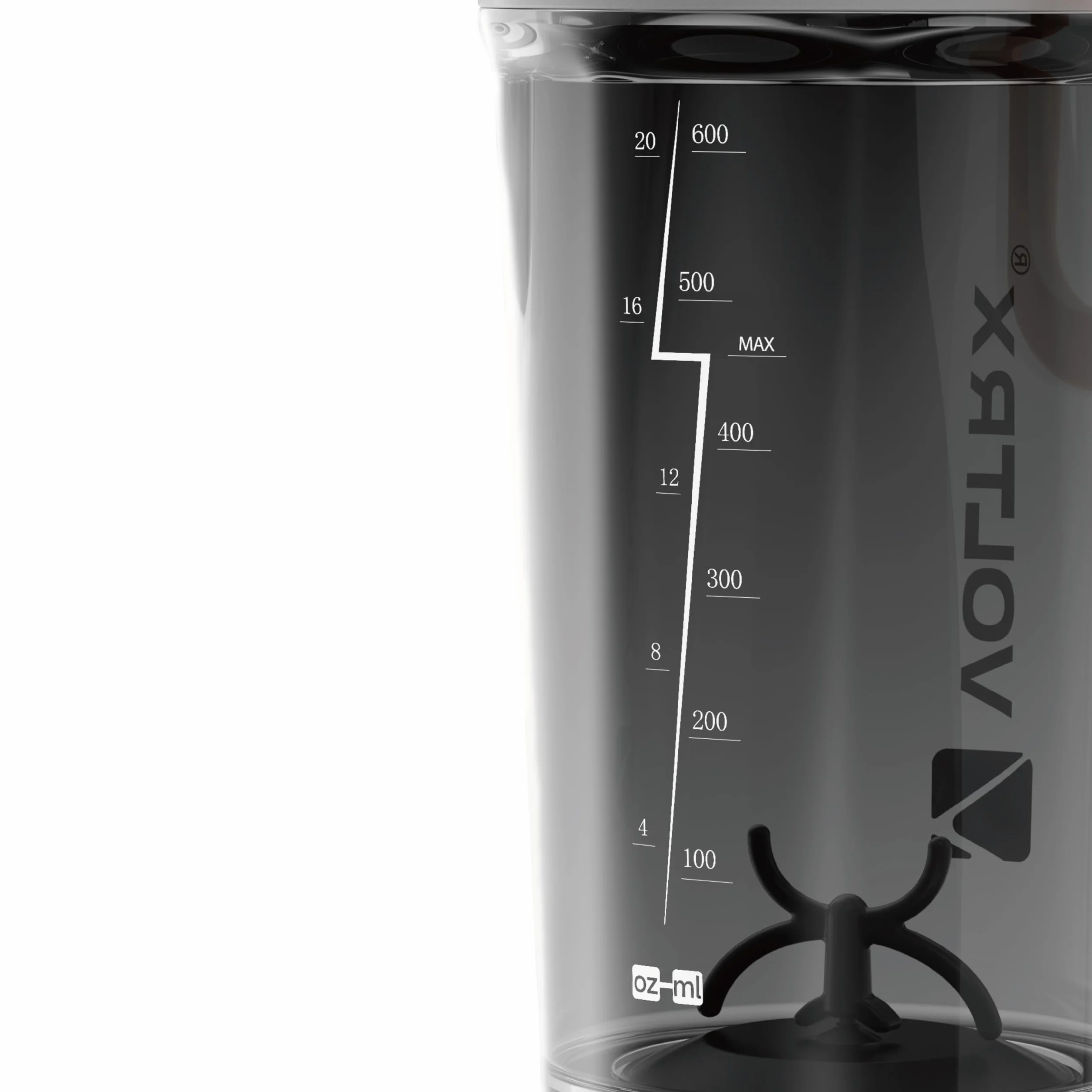 VOLTRX Shaker Bottle, Gallium USB C Rechargeable Electric Protein Shake Mixer, Shaker Cups for Protein Shakes and Meal Replacement Shakes, BPA Free, Made with Tritan, 24oz