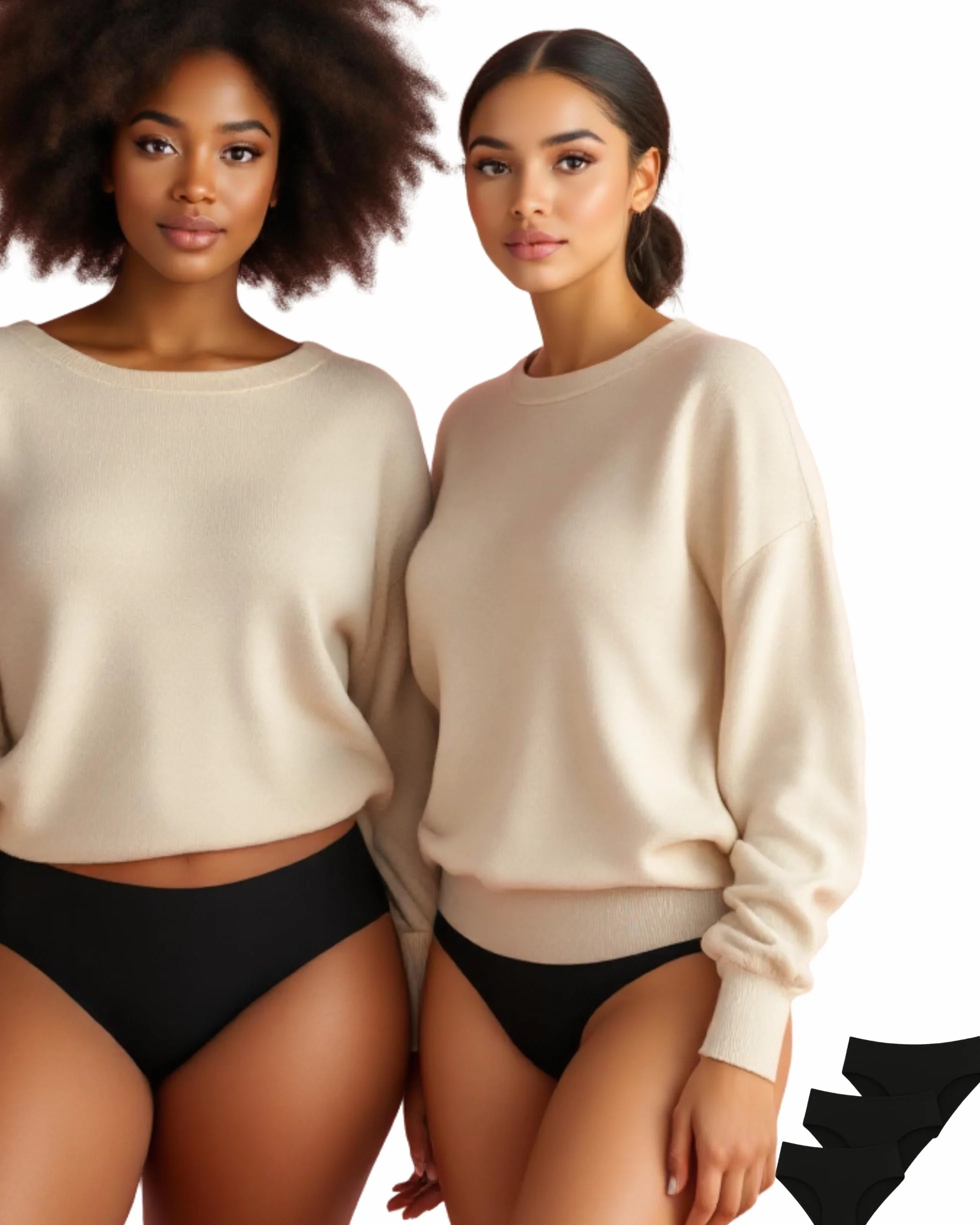 Lot 3 Culottes Menstruelles Sans Coutures | Effet Seconde Peau Invisible Seamless | 4 Couches Ultra Absorbantes avec Bords Renforcés Anti-Fuites | Culottes de règles Lavables Réutilisables & OEKO-TEX