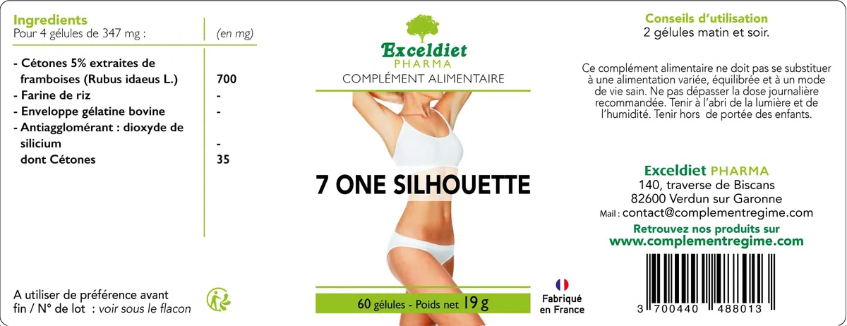 Cétones de Framboises - 180 Gélules dosées à 347 mg | Contrôle la Faim - Limite la prise de Poids - Complément Alimentaire Homme et Femme | Fabriqué en France