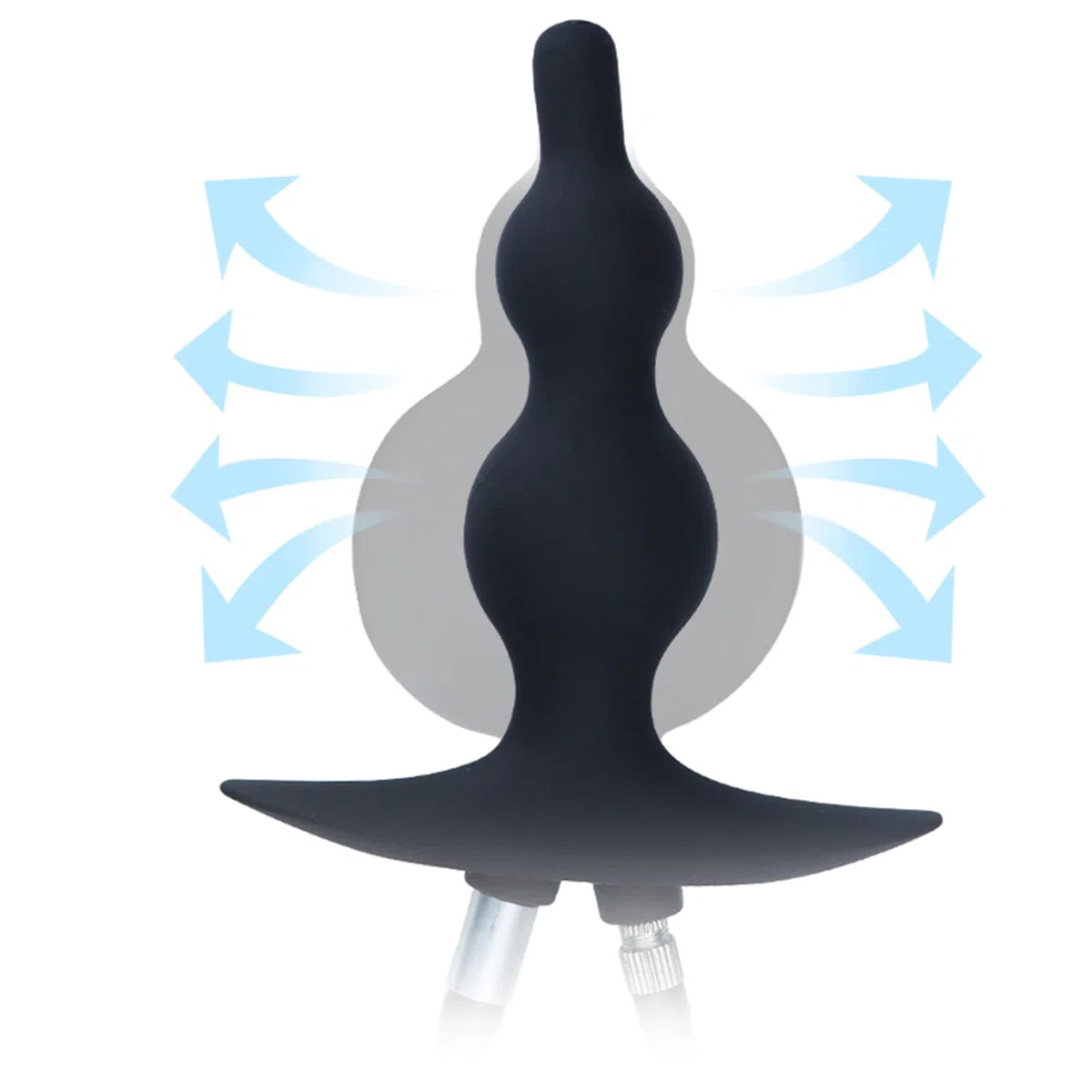 Plug anal gonflable en silicone avec pompe et lavement anal, plug anal en silicone, extension de l'anus, perles anales, gode anal for hommes et femmes