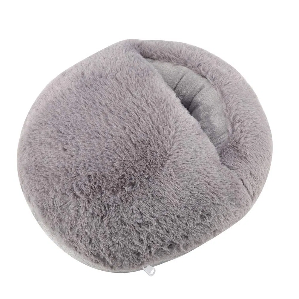 Chauffe-pieds Chauffants Coussin Rechargeable USB Chauffe-pieds en Peluche Coussin Chauffant électrique Bureau D'hiver Chaussures Chauffantes Semelle Chauffante Sommeil Thérapie par la Chaleur(Gris)