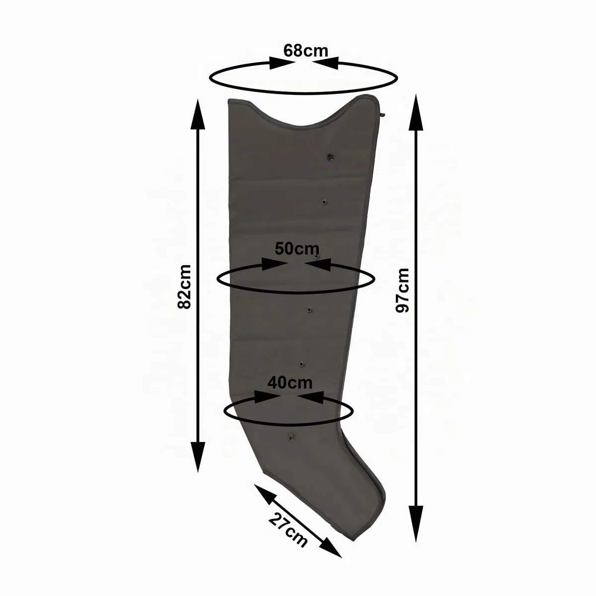 MESIS PressoMedical 1.0 SIX6 à 6 chambres Équipé PRO (avec 2 jambières, 1 bande abdominale/fessier et 1 brassard, pressothérapie lymphodrainage)
