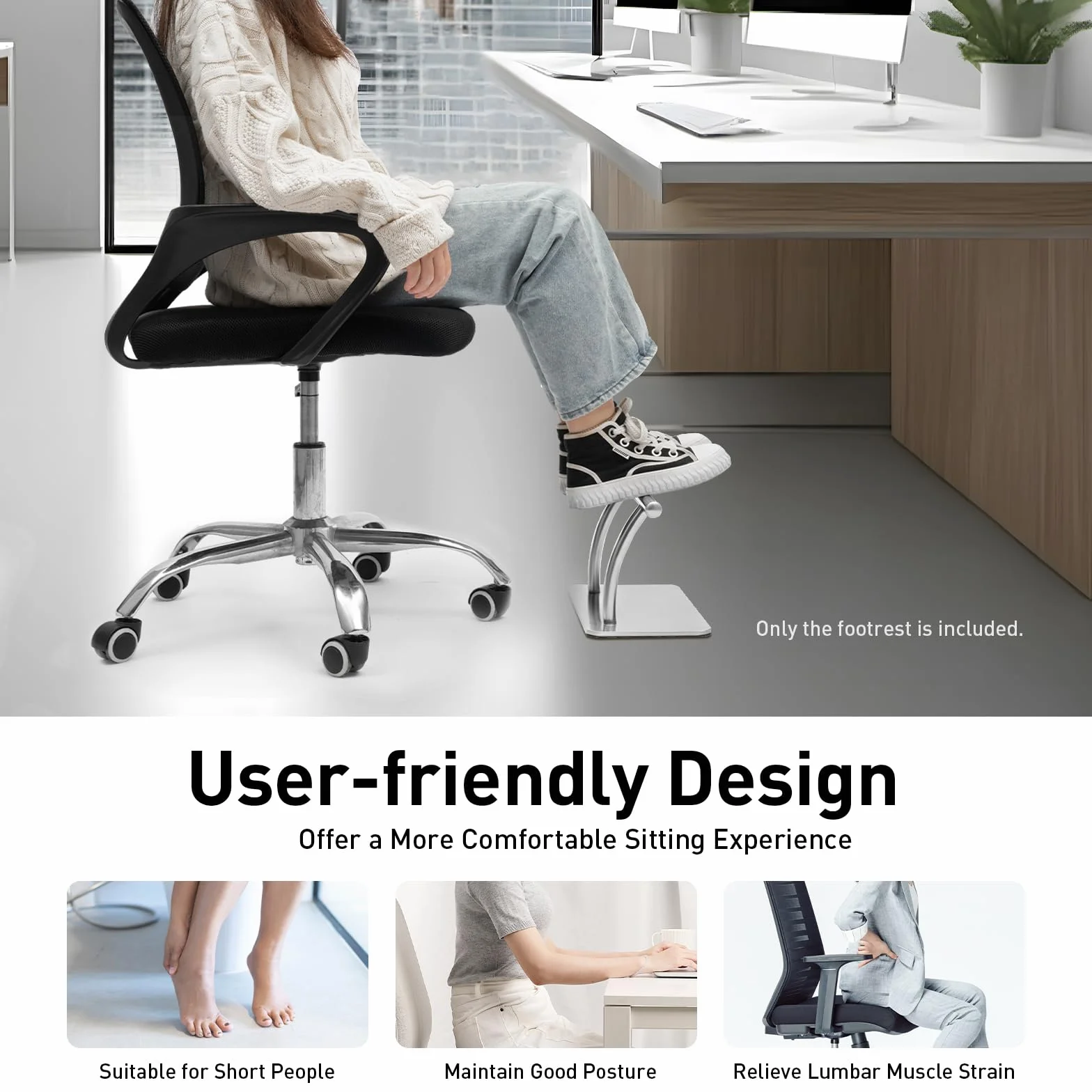Chaise de pédicure, Avec aspirateur, Chaise de Massage, Manucure Chaise,Repose-pieds en acier inoxydable pour salon de coiffure - Repose-pieds en acier inoxydable (A9)