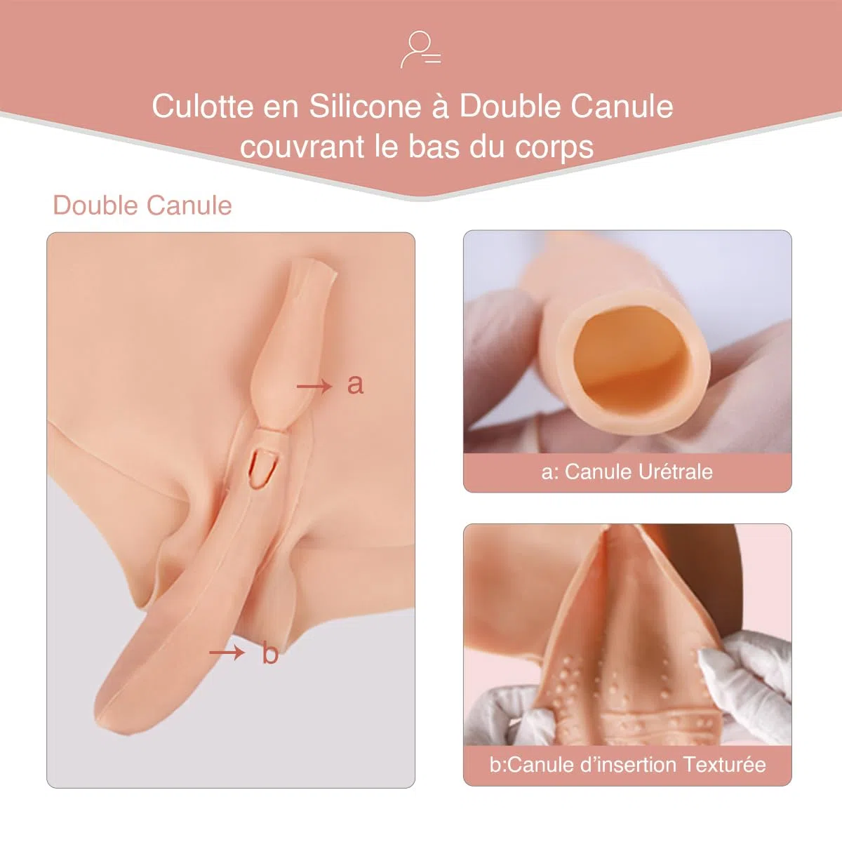 Peikey Faux Sein Silicone Body Gainant Réaliste [Recouvrement Partiel] Combinaison Intégrée avec Pantacourt en Silicone pour Travesti Cosplay, Remplissage en Silicone Liquide