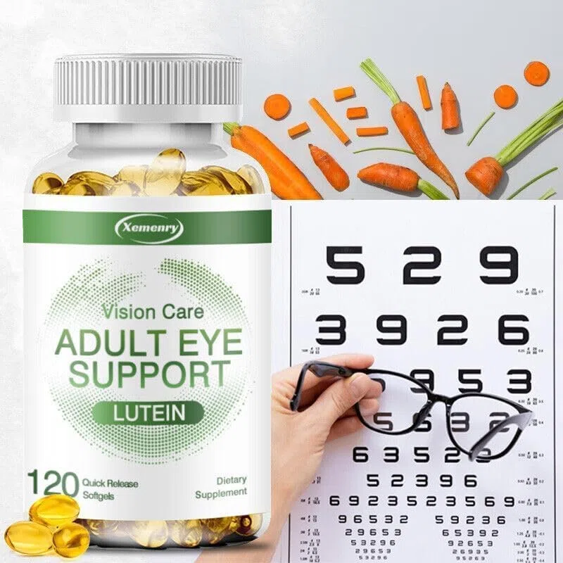 Compléments de soutien oculaire pour adultes (120 gélules) avec lutéine et zéaxanthine – Compléments pour la santé des yeux et de la vision