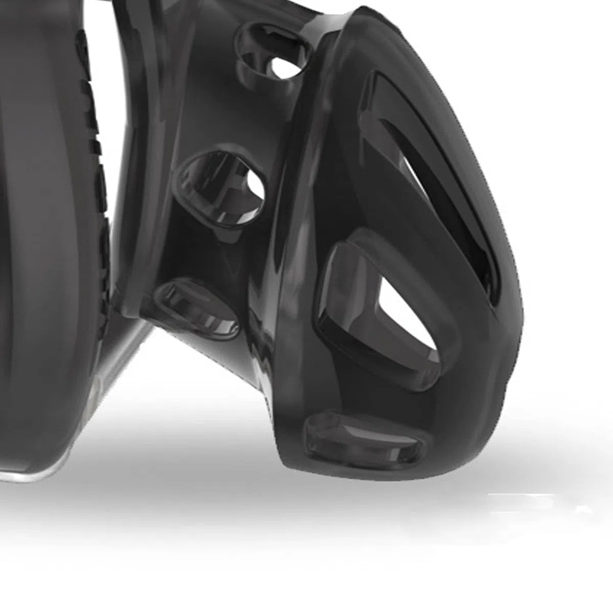 SM Ventilation Cage Pénis Ceinture de Chasteté Ensemble avec 4 Cockrings Cage de Chasteté avec Serrure Ouverte Ventilation Cage Pénis Cage de Chasteté avec Anneau Sex Toy(Schwarz,S)