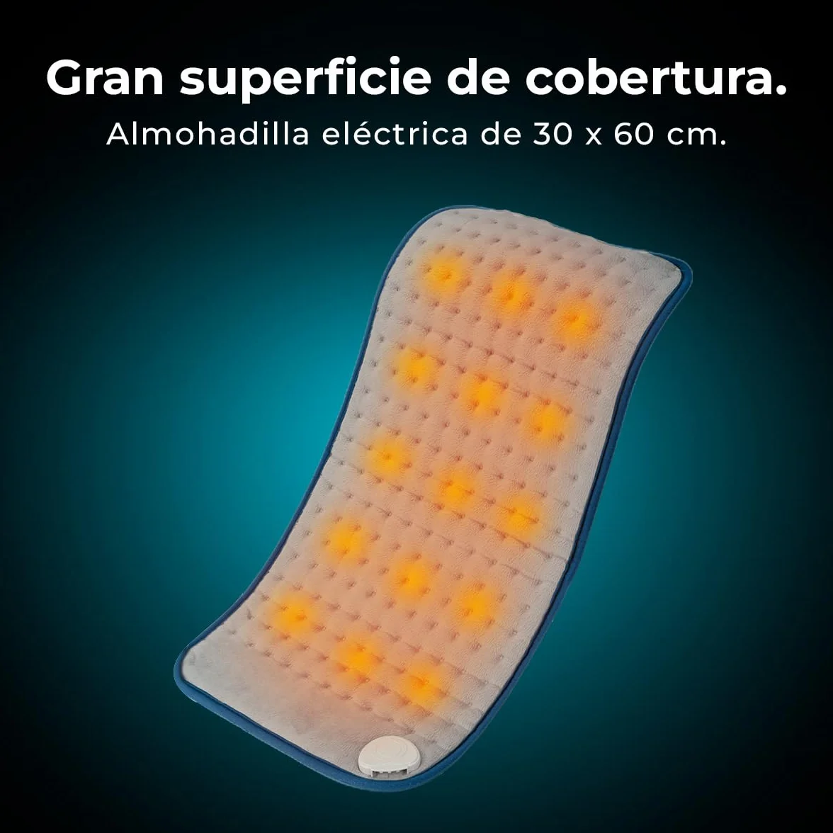 Cecotec Coussin Chauffant HeatConfort 6000 ThermalPad, Surface 30x60 cm, pour Soulager le Bas du Dos, le Cou et les Épaules, Réglage de Température, Matière Douce, 9 Niveaux, Minuterie jusqu'à 2h