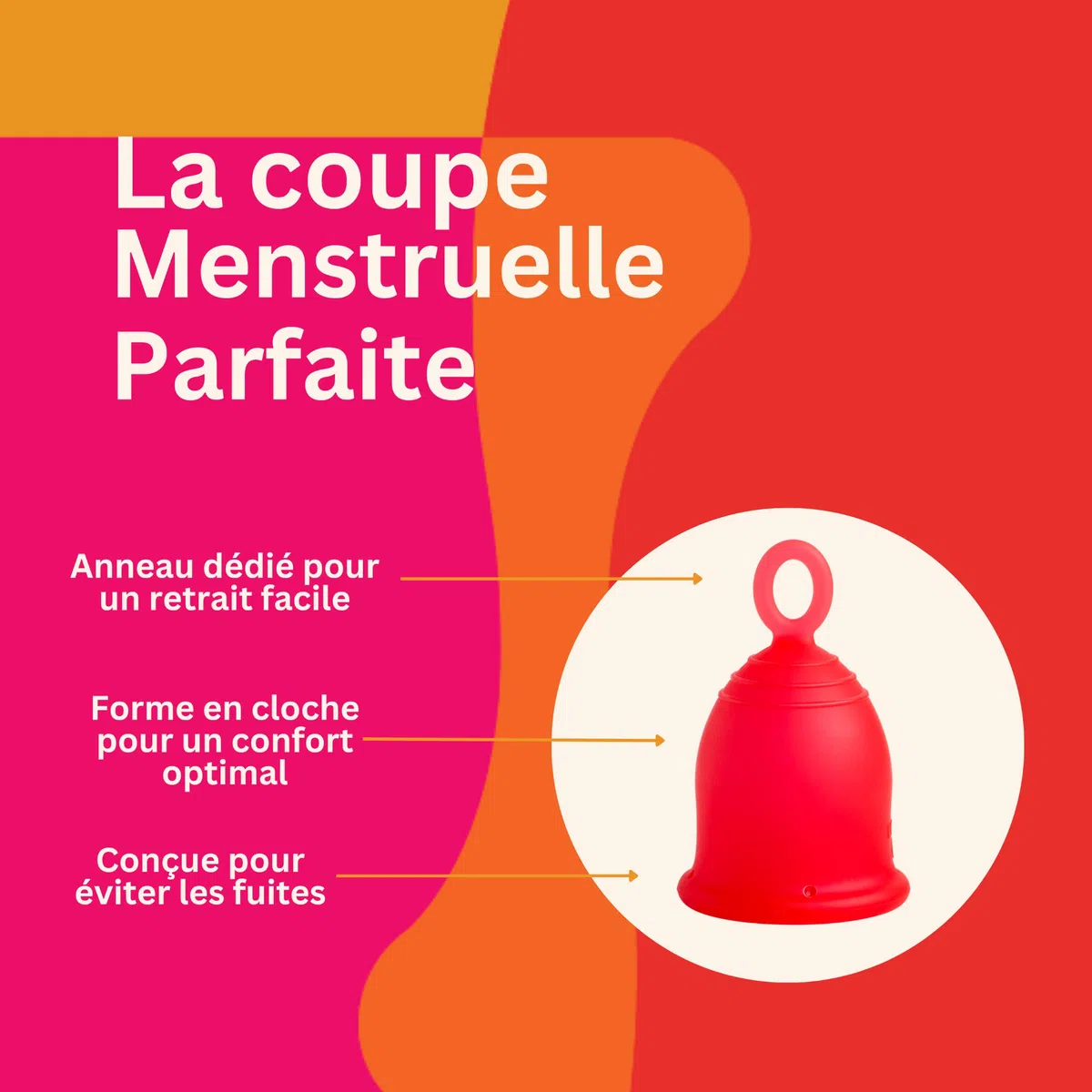 Asan Coupe menstruelle – Débit abondant | Insertion et retrait faciles avec anneau spécial | Protection étanche de 12 heures et réutilisable | Silicone de qualité médicale I Produit écologique et