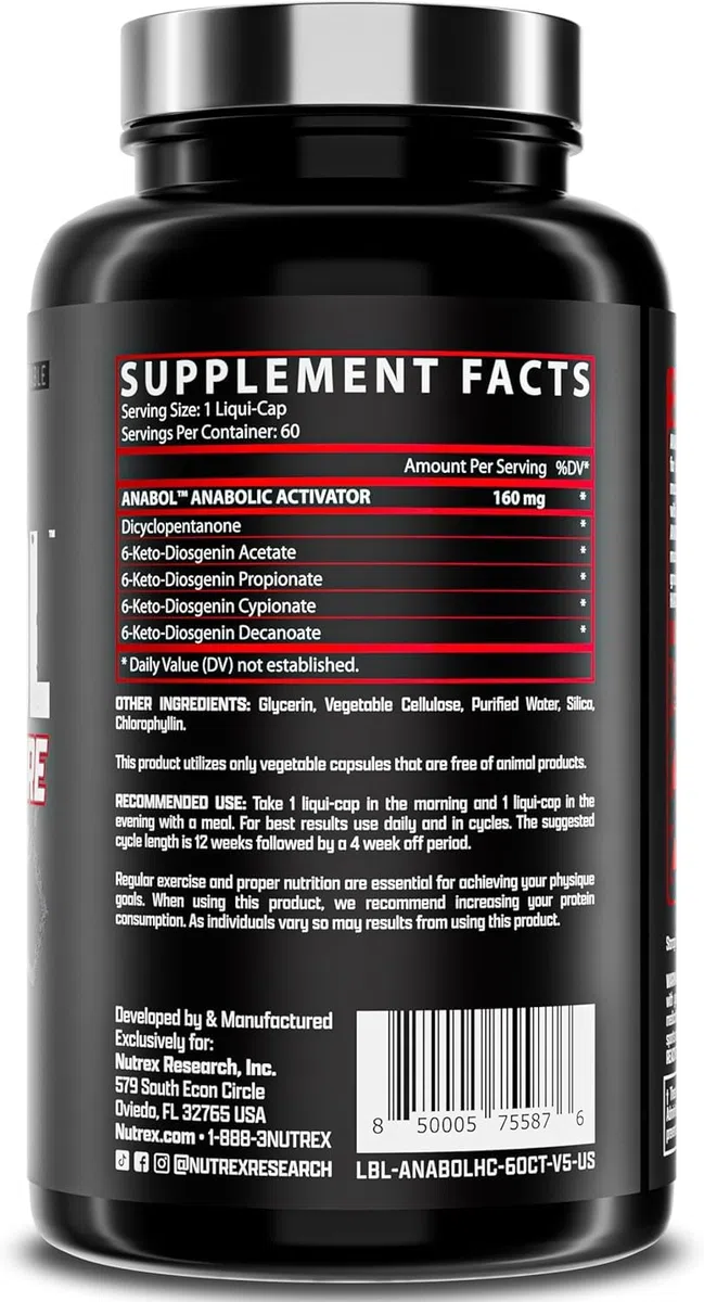 Nutrex Research Anabol Hardcore 60 Capsules