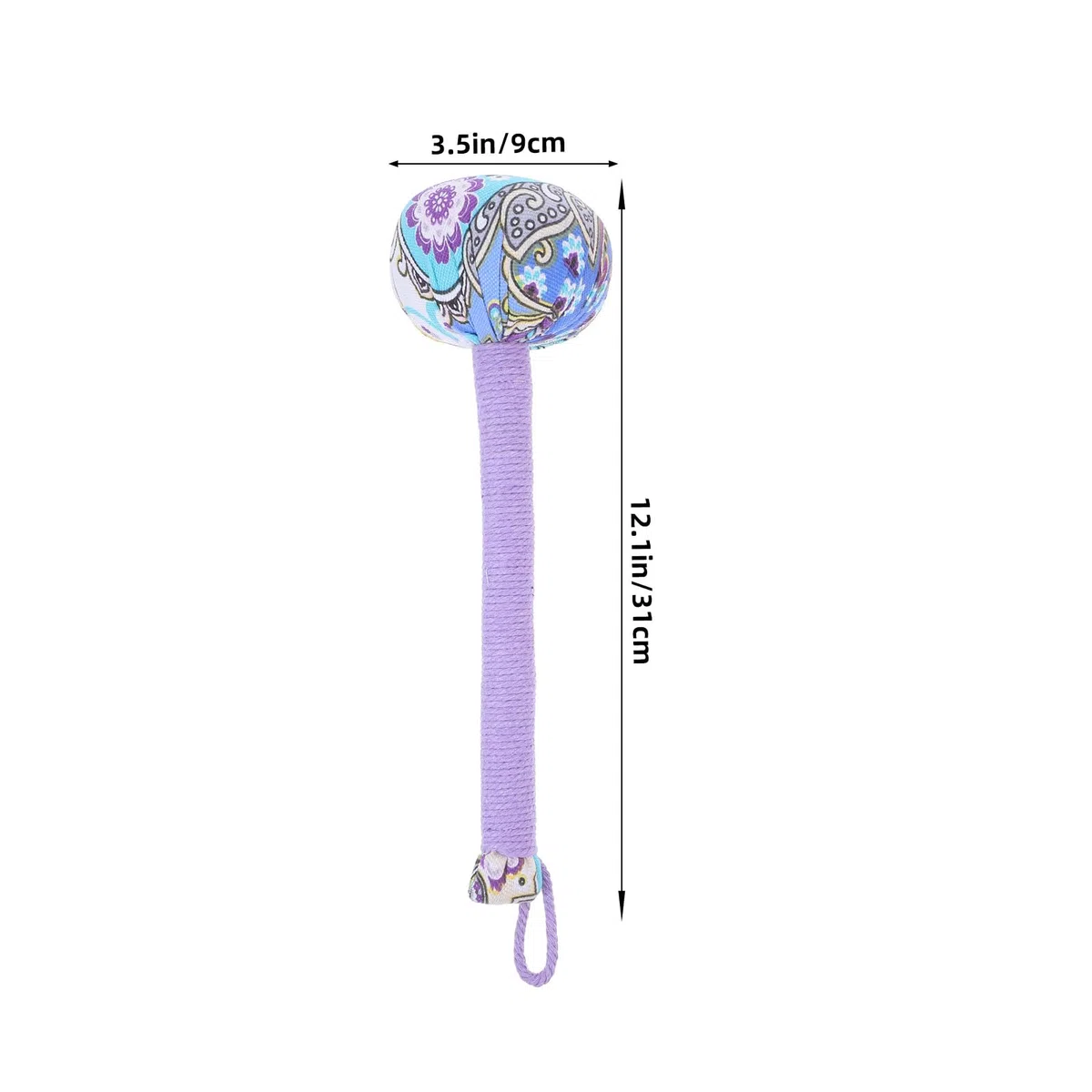 Lot de 2 Marteaux de Massage Portatifs en Herbes D’Armoise 31 CM Couleurs Pêche et Violet Outil Manuel pour Massage Corporel Détente Musculaire à Domicile et Voyage