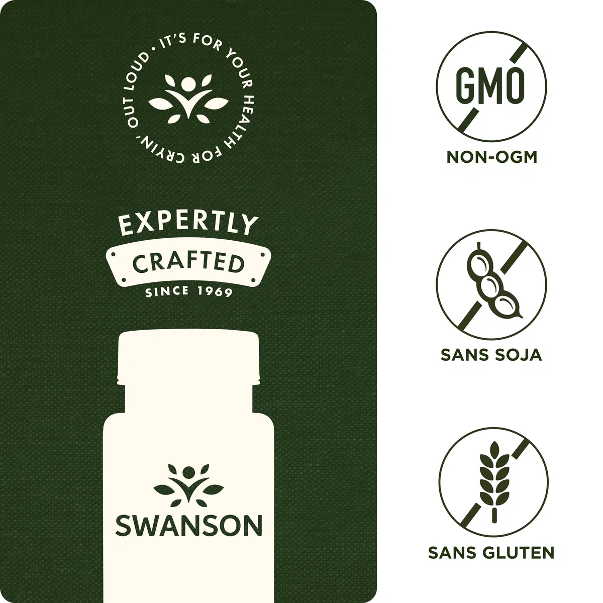 Swanson, Olive Leaf Extract (Extrait de Feuille d'Olivier), 750mg, 60 Capsules, Hautement Dosé, Testé en Laboratoire, Sans Soja, Sans Gluten, Sans OGM