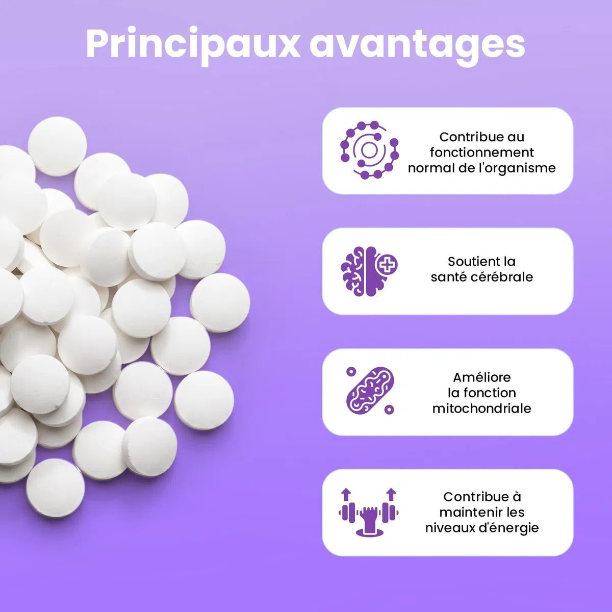 Avec l'ubiquinol | Forme active coq10 | Absorption élevée/Bioactivité améliorée, 300 mg 120 Tablets.