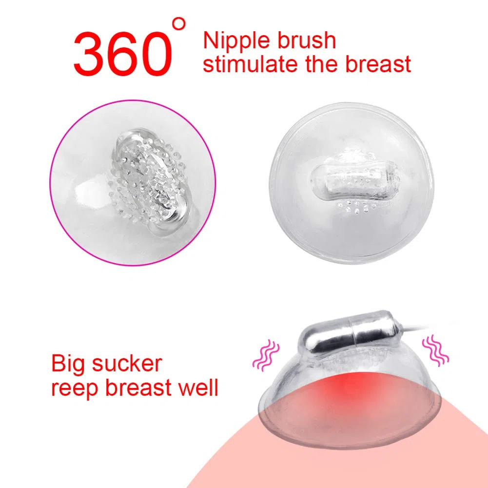 Mamelon & Sucking Vibrateur Masseur de Sein Stimulateur clitoridien en Silicone Sex Toys Agrandisseur Enhancer pour Les Femmes,Violet