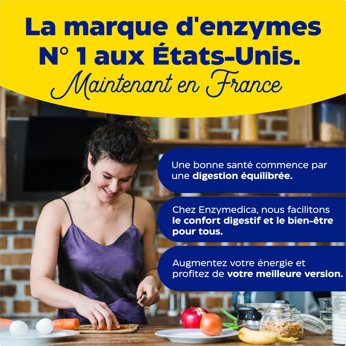 Enzymedica, Digest Basic + Live Bacteria, Formule Enzymatique, Réduit Les Gaz Et Les Ballonnements, Améliore L'Absorption Des Nutriments Et L'Énergie, Sans Gluten, Sans Produits Laitiers, 90 Capsules