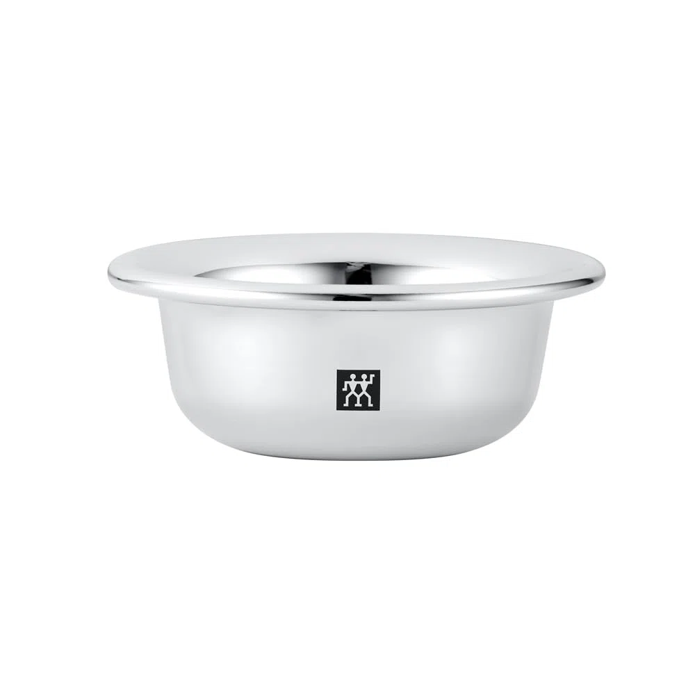 ZWILLING Bol à raser (rasage humide, rangement du savon à barbe, bol pour faire mousser, chromé), argent