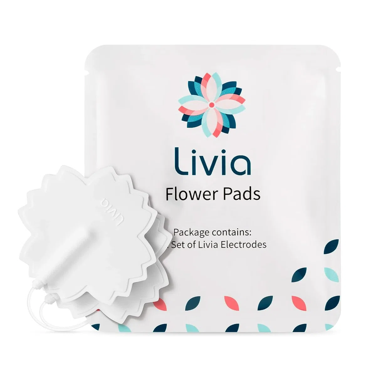 Livia Flower Pads| Le bouton stop pour les règles douloureuses| Soulagement des douleurs menstruelles et d'endométriose| sans médicament| Accessoire pour l'appareil Livia - 1 paire d'électrodes