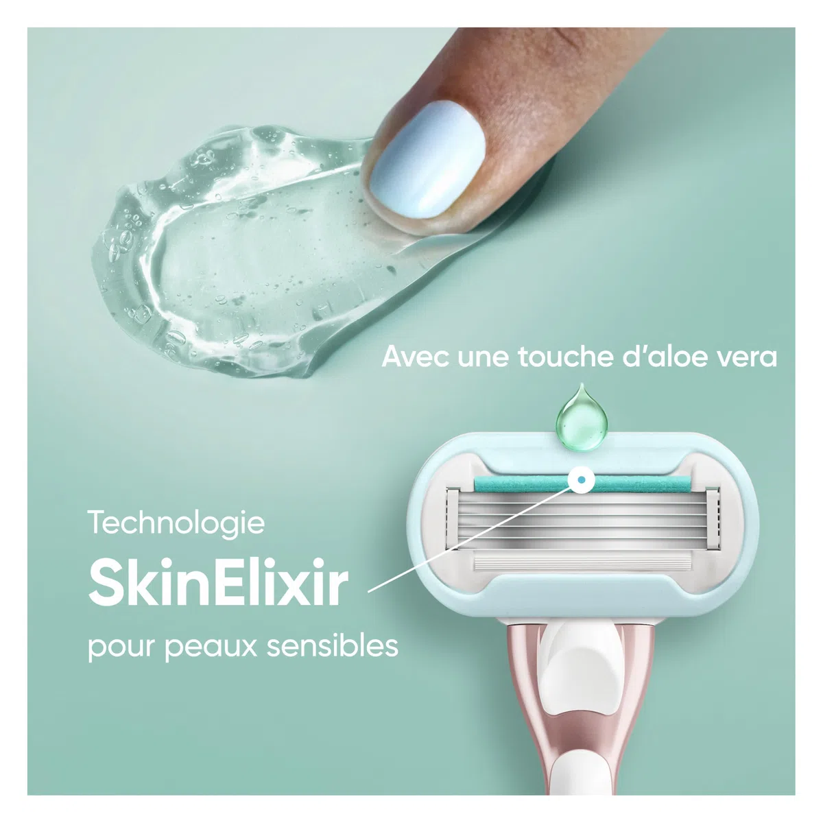 Gillette Venus Rasoir Femme Pro Smooth Sensitive pour Peaux Sensibles, Coffret De Rasage avec 4 Recharges De Lames, Trousse De Toilette Et Support De Douche, Manche Métallique Réutilisable