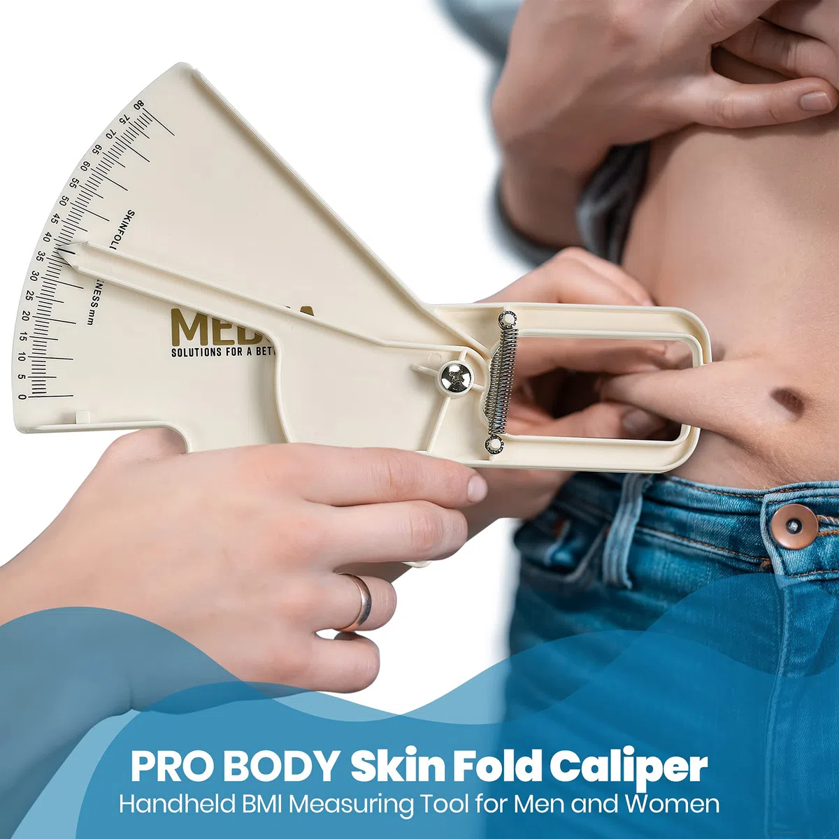 Pied à coulisse Pro Body - Outil de mesure de l'IMC - Mesure précise de la graisse pour homme et femme