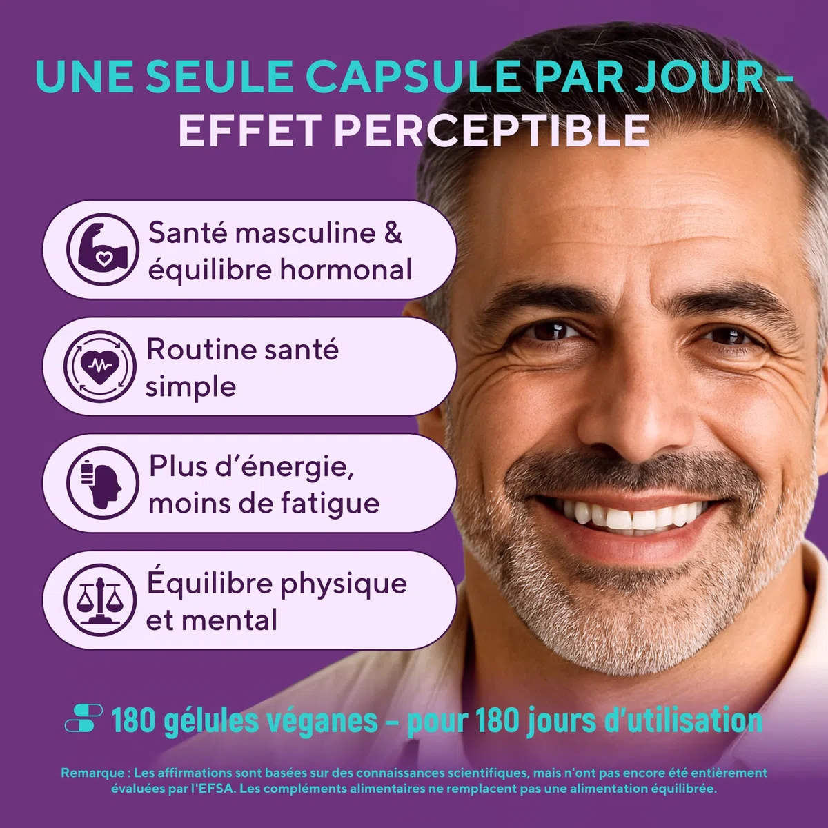 Multivitamines Homme Haute Puissance - Complexe A-Z Vitamines, Minéraux et Compléments - 180 Gélules pour 180 Jours - Énergie, Immunité & Santé - Complément Alimentaire All-in-One